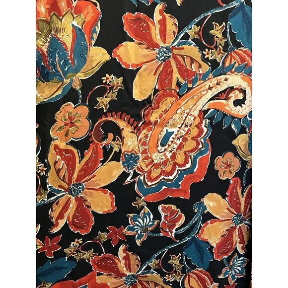 Nicole Miller Women’s Dress Size 8 Floral paisley Button 3/4 Sleeve - Picture 11 of 12